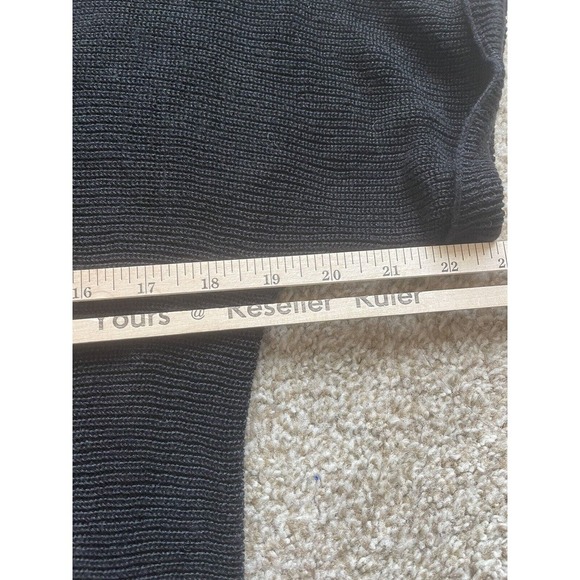 J. Jill Women Petite X-Small Mesh Knit Top Black - Picture 3 of 6